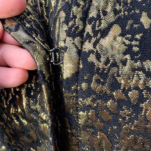 ASOS Gold Jacquard Jacket Size 4 - Picture 8 of 8